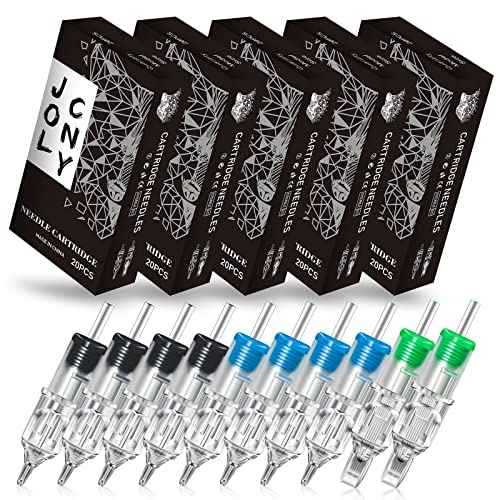 100pcs Tattoo Cartridge Needles Mixed Size 3RL 5RL 7RL 9RL 3RS 5RS 7RS 9RS 7M1 9M1 for Line Shader Magnum¡¦