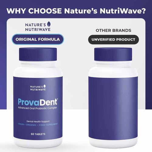 Nature’s NutriWave ProvaDent - Original Formulated Supplements for Teeth and Gums Health | Bad Breath Treatment for Adults | Boosts Oral Health - 100% Natural, Made in USA, 60 Tablets, 3 Month Supply