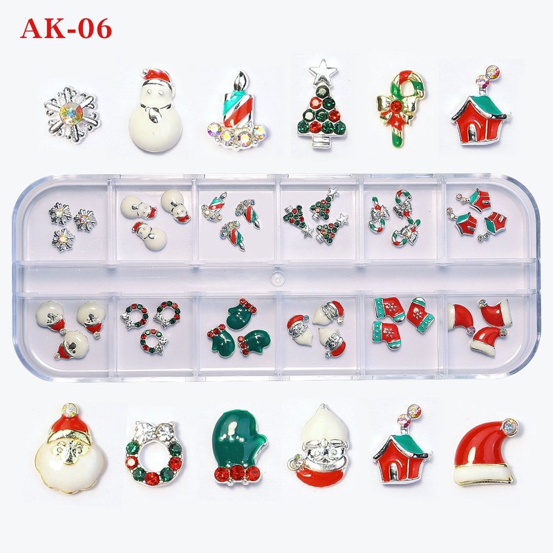 Christmas Snowflake Nail Art Ornament Set