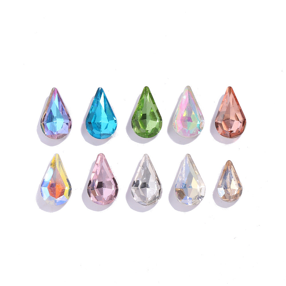 Water Drop Nail Art Diamonds – 100pc Transparent Stones