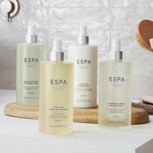 ESPA | Purifying Micellar Cleanser | Supersize | 500ml |Hyaluronic Acid | Gentle, Non-Rinse Cleanser