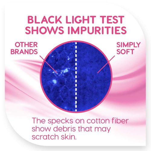 Simply Soft Premium Cotton Rounds, 100% Pure, Absorbent Cotton Pads, 100 Count (Pack of 36)