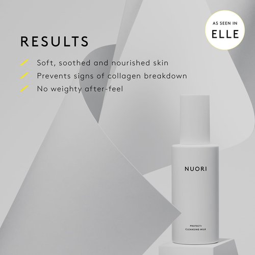 NUORI Protect + Cleansing Milk | Facial Cleanser, For All Skin Types Including Hypersensitive Skin, All Natural, Fragrance Free, 30 ml / 1 fl oz