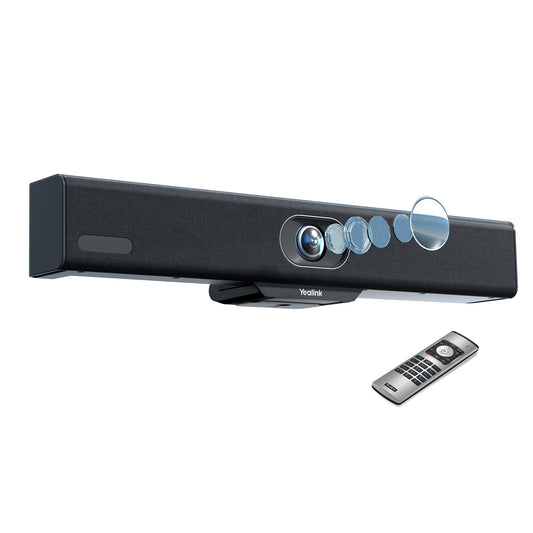 Yealink Video Conference Camera, 4K Webcam, 120° Ai Auto Framing, 8 Microphone Arrays & Speaker Tracking, Ai Noise Cancellation Teams Certified, Meetingbar A10 All-in-one Conference Room Camera System