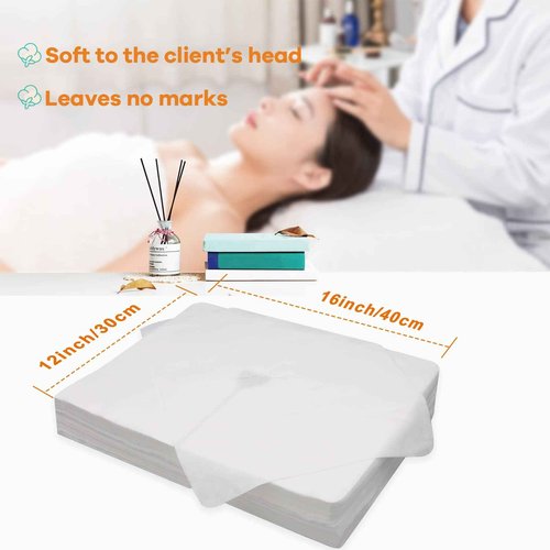 Luriseminger Disposable Face Cradle Covers–Medical-Grade, SPA Face Rest Covers Headrest Covers for Massage Tables Massage Chairs 16x 12inches/ 40 x 30 cm (500pc Large face Cover)
