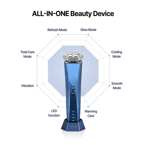 PEARLCARE Facial Massager, Anti Aging Face and Neck Massage Tool for Skin Care (Blue)