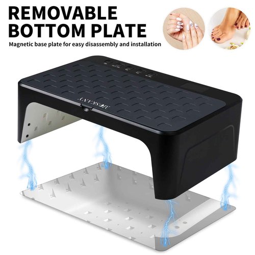 MOSKANY Cordless UV Led Nail Lamp,Large Size Gel Nail Light Professional,UV Lamp Nail Dryer for Gel Polish,Rechargeable Cure Lamp,Flash Cure Light for Nails (Grey)