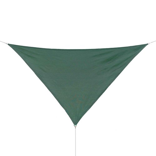 Coolaroo Coolhaven Shade Sail Kit - 95% UV Block Breathable Outdoor Sun Shade with Stainless Steel Hardware for Patio, Deck, Garden, or Pool, 18 ft Triangle, Heritage Green