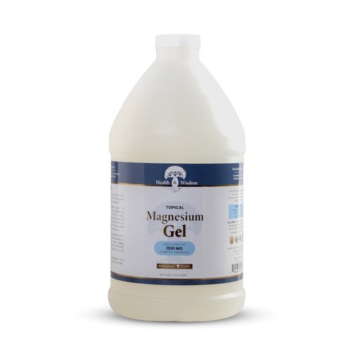 Health and Wisdom Pure Magnesium Gel with Seaweed Extract - Topical Muscle & Joint Relief- Natural and Pure Skin & Scalp Moisturizing - Enhanced Absorption - 64 Fl oz