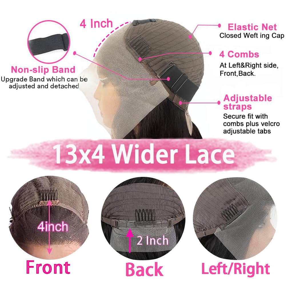 250 Density Deep Wave Lace Front Wigs Human Hair Curly Wig Wet and Wavy Lace Front Wigs Pre Plucked Frontal Wigs 20 Inch 100% Real Human Hair No Synthetic No Tangle No Shedding Triple Lifespan 3X