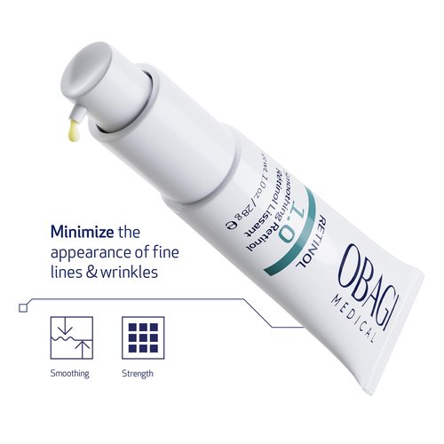 Obagi Medical Retinol 1.0 Cream - High Concentration Retinol Helps Reduce the Appearance of Fine Lines and Wrinkles & Smooth Texture with Minimal Irritation - 1 oz