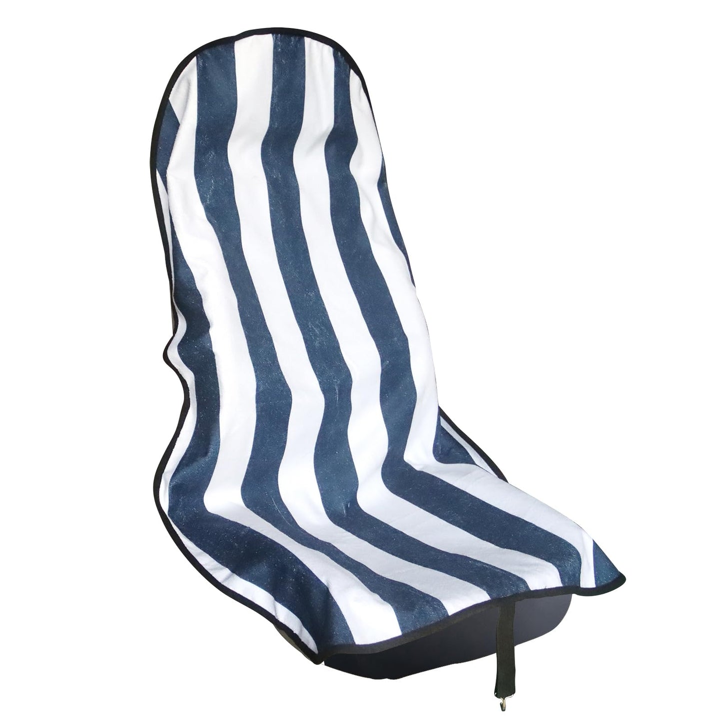 LoyaGour Car Seat Cover Protector Front Seats,for Gym Workout,Running,Swimming,Beach and Hiking,Waterproof Sweat Towel Bucket Seat Covers for Cars SUV Trucks (Blue Stripe, 1Pcs)