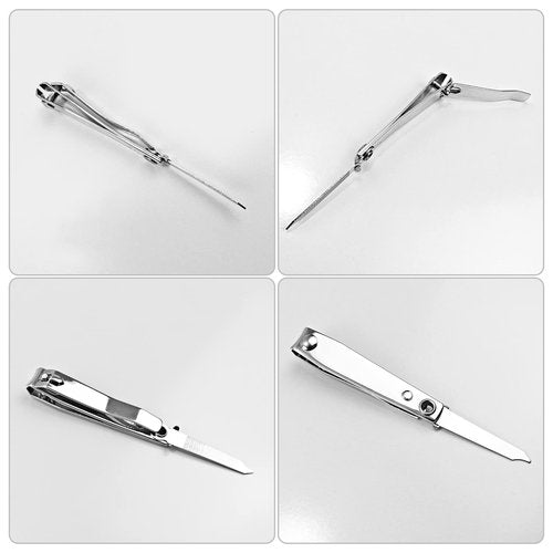 Individually Wrapped Nail Clippers Stainless Steel Fingernail Clippers Bulk, Sturdy Toenail Clippers Thick Nail Tip Cutter Trimmer for Homeless/Men and Women/Hotel 6.8cm X 1.2cm (Set of 200)