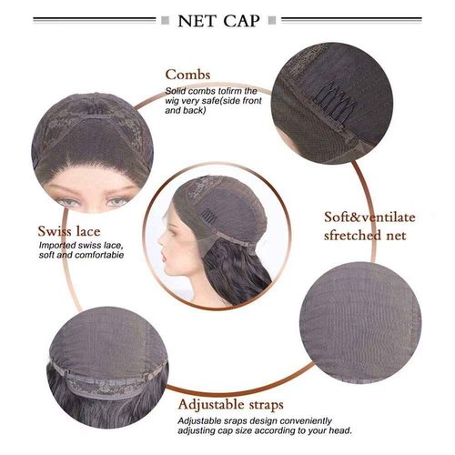 RONGDUOYI RDY 24 Inches Black Braided Lace Front Wigs for Black Women Natural Hairline Synthetic Wig Pre Plucked Glueless Braids Wig (180% Density,Style2)