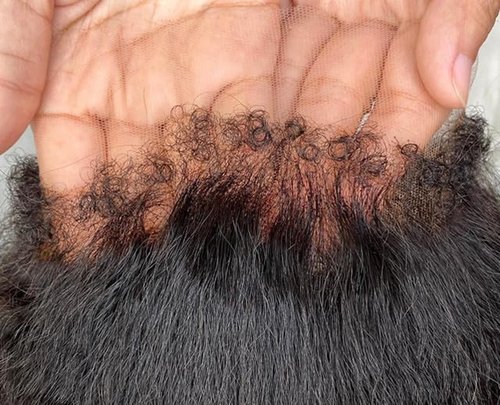 13X4 Lace Front Wig With Curly Edges Hairline 180% Density Kinky Straight Human Hair Wigs for Black Women Yaki Straight HD Lace Wig with Curly Baby Hair Glueless Wigs for Women Natural Black 18 Inch