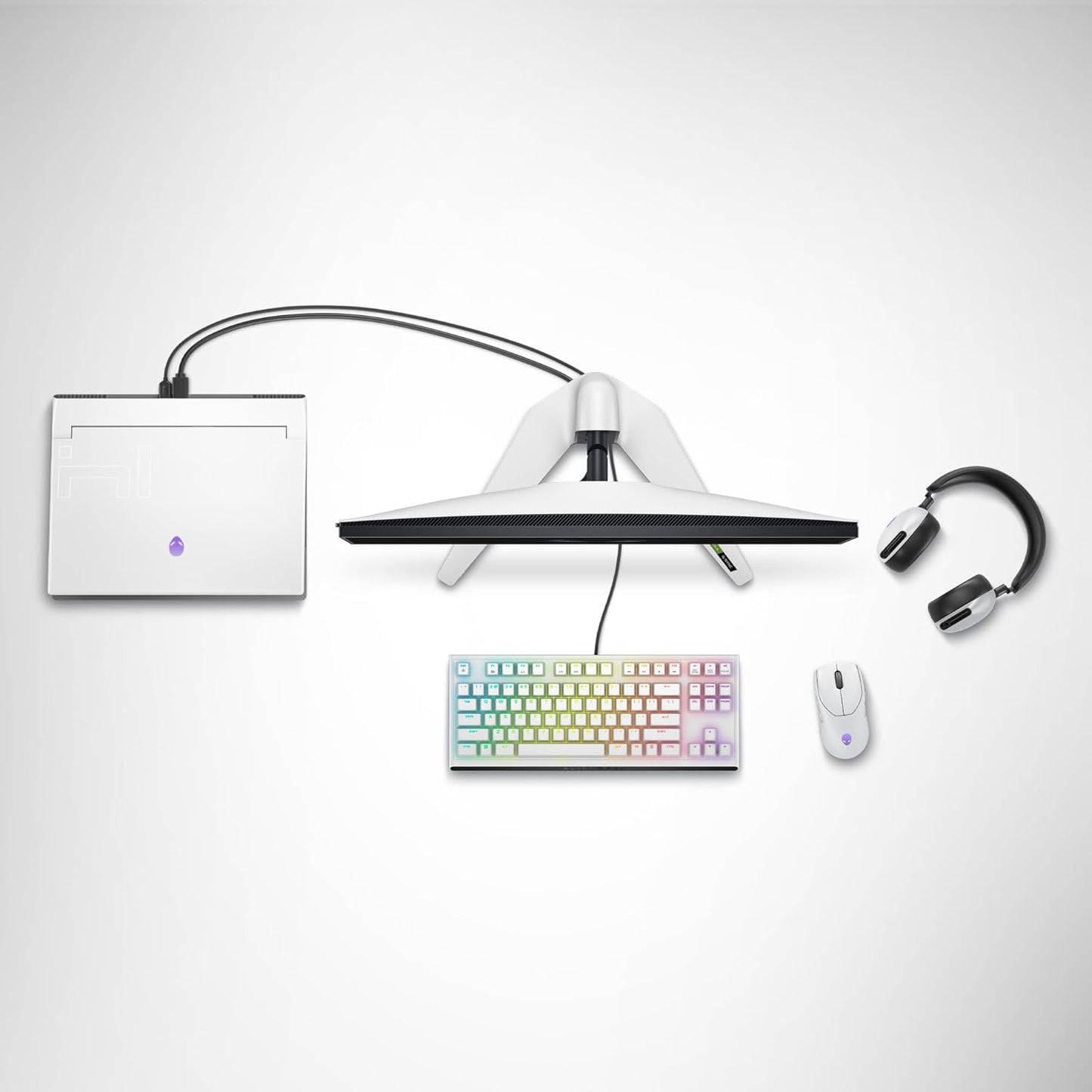 Alienware Low-Profile RGB Gaming Keyboard AW510K, AlienFx Per Key RGB LED Color Backlighting, Media CONTROLS & USB Passthrough, Cherry MX Low Profile Red Switches