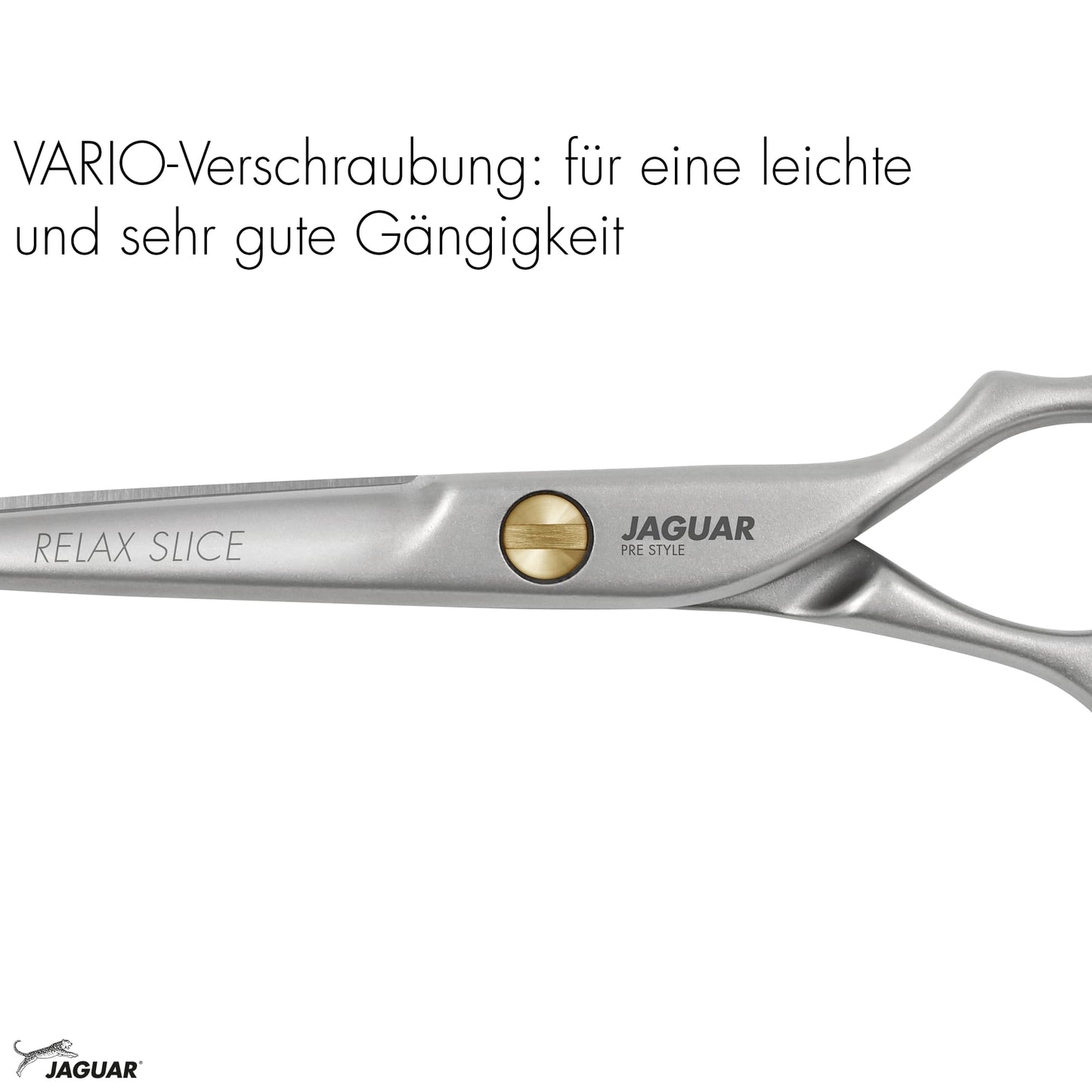 Jaguar Shears Pre Style Relax Slice 5.5 Inch Offset Design Professional Ergonomic Steel Hair Cutting & Trimming Scissors for Salon Stylists, Beauticians, Hair Dressers and Barbers