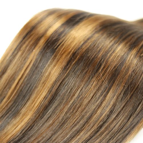 P1B30 Bundles Highlight Straight Bundle 8A Grade Peruvian Virgin Hair Same Length 3 Bundles 18 18 18 Inch Double Weft Human Hair Extensions