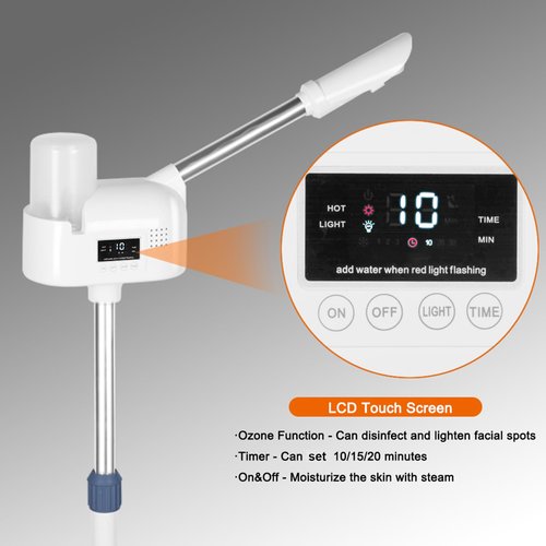 HeavenBird Professional Ozone Facial Steamer with Digital Display, 1L Large Water Jag, Fog in 50s, Timer Function, Hot Mist Function, for Home, Salon SPA