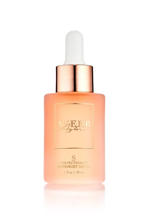 Averr Aglow Perfectionist Overnight Serum, Organic Skincare Solution, Facial Night Serum