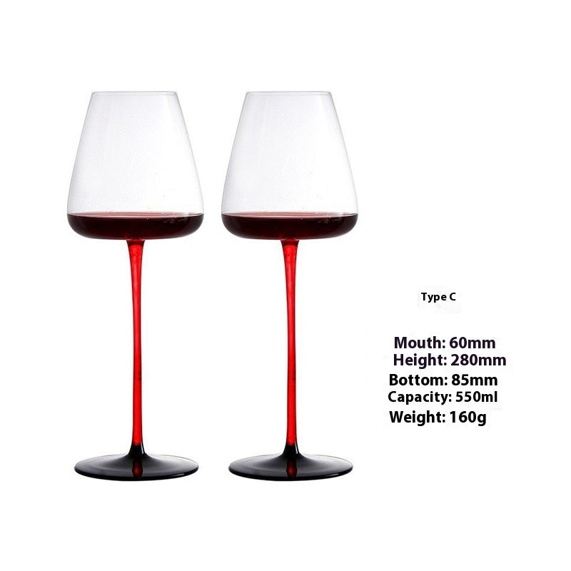 Red Wine Glass Set with Multiple Sizes and Styles - Elegant Home Barware