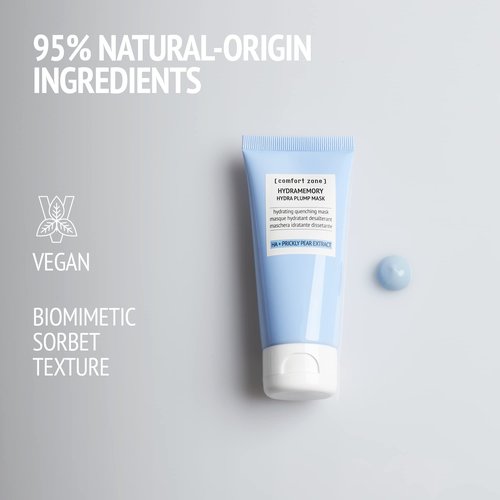 [ comfort zone ] Hydramemory Hydra Plump Mask |Fast Absorbing Hydrating Rinse-Off Mask | Cooling Sensation To Soothe And Moisturize | 2.03 Fl. Oz.