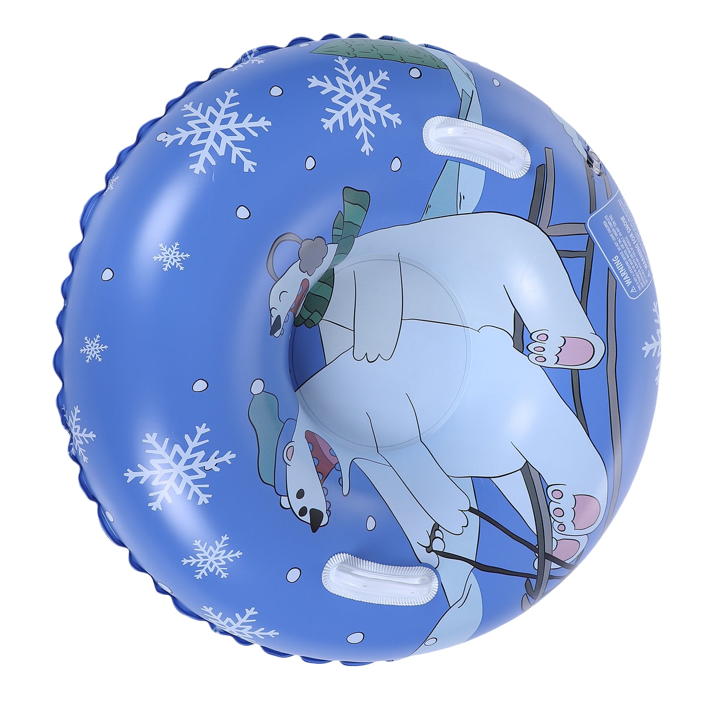 Inflatable Snow Tube Thickened Bottom 36 Inch Kids Sled With Handles