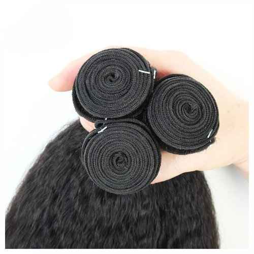 8A Brazilian Kinky Straight Bundles 16 18 20 Inch Unprocessed Human Hair Bundles for Black Women Extension