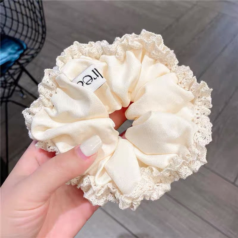 Summer Sweet Lace Scrunchie Hair Tie - Elegant Floral Hair Accessory