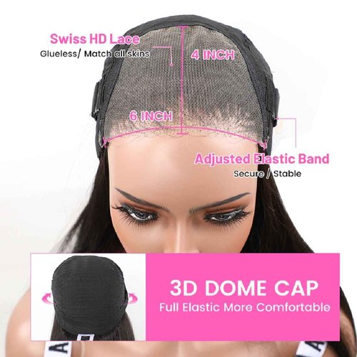 BLY 6x4 HD Lace Glueless Bob Wig Human Hair Ready to Wear and Go Short Bob Lace Pre Cut Wig Afro Kinky Curly 4C Hair 12 Inch for Women Pre Plucked Natural Black Color