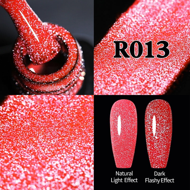 Reflective Gel Nail Polish Set - Christmas Red UV-LED Safe Long-Lasting