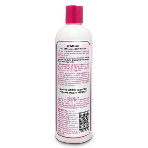 Bronner Bros BB Oil Moisturizer Hair Lotion for Damaged Hair, Scalp Stimulator with Castor Oil, Aloe Vera, Vitamin B5 & Coconut – Alcohol-Free Formula, Natural & Relaxed – 12oz