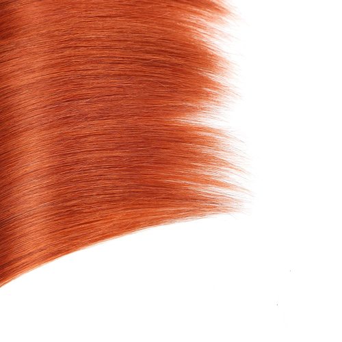 REMY Brazilian #350 Burnt Orange Color Bundle Long Straight Hair 100% Human Virgin Unprocessed Double Weft Weave (24 Inch)