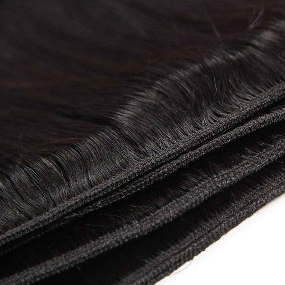 Giginger Bundles Human Hair 26 28 30 Inch Human Hair Bundles Natural Black Unprocessed Quick Weave Soft Sewn In Hair Extensions for Black Women