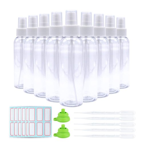 TRENDBOX 4oz Travel Size Spray Bottles, 80 Pack Fine Mist Small Empty Plastic Spray Bottle, Leak Proof BPA-Free Travel Essentials Cosmetic Containers