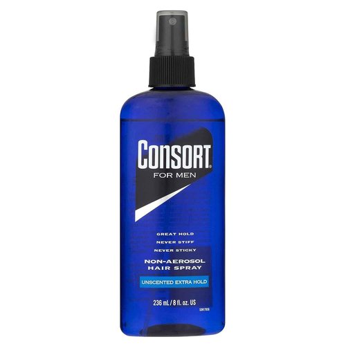Consort for Men Unscented Extra Hold Non-aerosol Hair Spray 8 Oz( pack of 12)