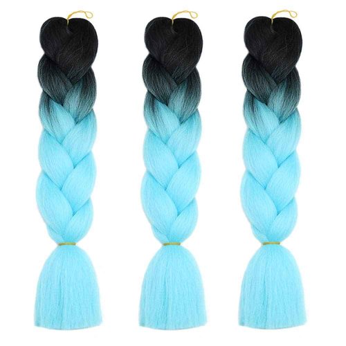 Rainbow Braiding Hair Pre Stretched Ombre Synthetic Crochet Braids Kanekalon Synthetic Hair For Braiding