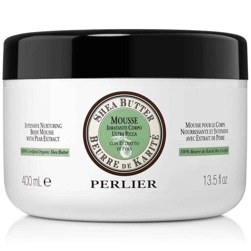 Perlier Intensive Nurturing Shea Butter Body Mousse with Pear, 13.5 fl. oz.