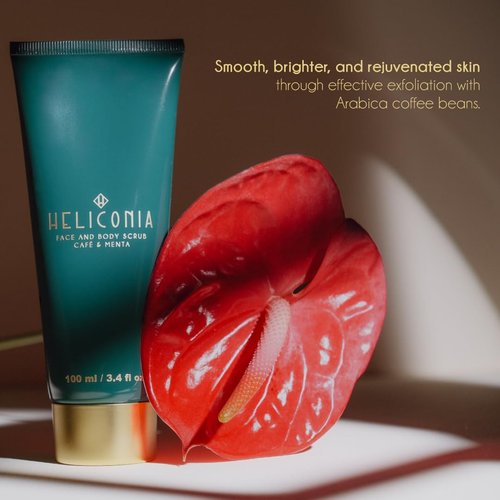 Face and Body Scrub Coffee & Mint – Exfoliating Scrub with Arabica Coffee, Chamomile & Mint | Hydrating, Calming & Revitalizing | For Sensitive Skin | Tropical Skincare | 100 ml