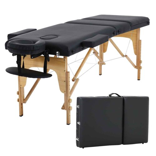 FDW Massage Bed Portable Massage Table 24 inch Wide Lash Bed 3 Folding Height Adjustable Spa Tables Foldable with Non-Woven Bag for Spa Footmassage Facial CareSpa Tattoo