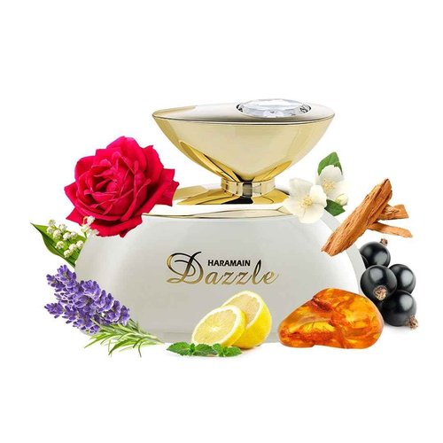Al Haramain Dazzle - Arabian Perfume for Women - Long Lasting Floral Fruity Fragrances with Notes of Black Currant, Bergamot, Rose, Patchouli - Arabic Eau de Parfum - 3.4 oz EDP Spray