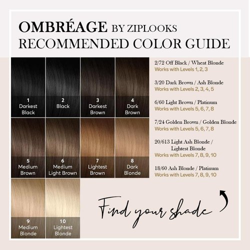 ZIPLOOKS | Ombréage Hair Extensions | Human Hair Extensions | Ombre Ash Blonde to Platinum Balayage Highlights with ZTool Application, Damage-Free Hair & Scalp, 16 Inch, #18/60, 4 Pcs 20g