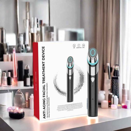 Upgraded Version | Skin Care Device - Facial Glow Booster for Maximizing and Boosting Skin Care Absorption - Needle Free, Radiance, Elasticity | LED Anti-Wrinkle Device | Skin Care Firming, Toning
