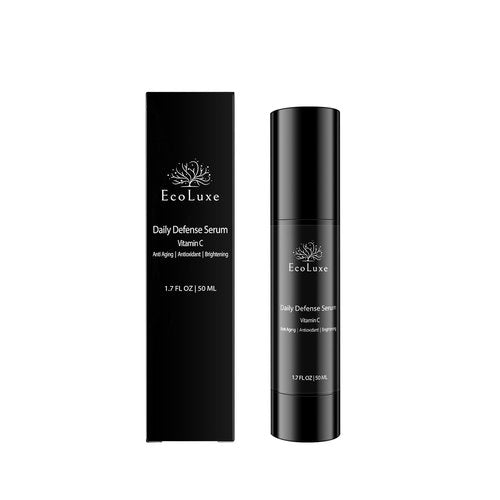 EcoLuxe Vitamin C Face Serum – Daily Defense Brightening & Antioxidant Complex for Anti-Aging, Dark Spots & Smooth, Radiant Skin