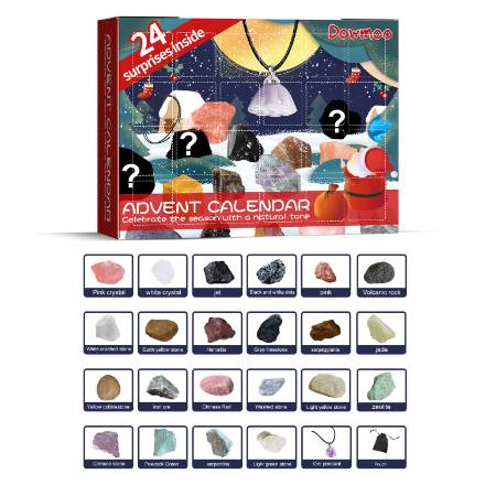 Christmas Advent Calendar Mineral Blind Box - 24 Surprises