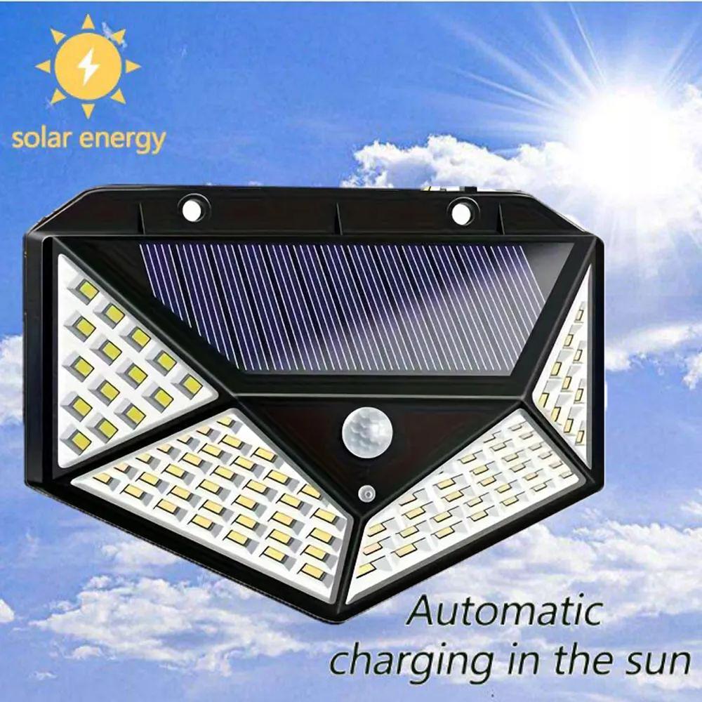 2-Pack Solar LED Wall Lights - Outdoor Garden & Patio Lighting