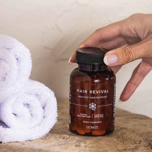 Isagenix Hair Revival - Natural Hair Growth & Thickening Supplement - Supports Healthy Scalp - Formula Contains Biotin, Amino Acid, Banana Flower Extract & More - 120 Tablets (60 Servings)