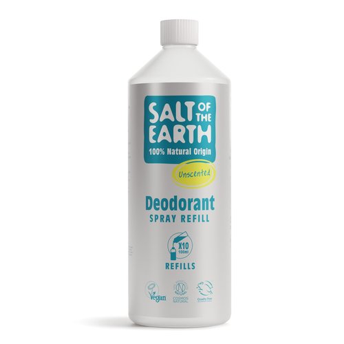 Salt of the Earth Natural Unisex Deodorant Spray Unscented Refill 1 Litre