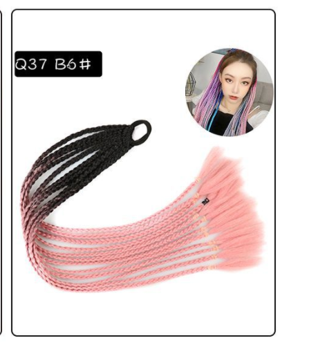 Three-Strand Braid Wig - 24 inch Gradient High-Temp Fiber