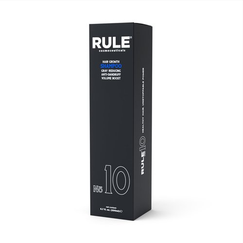 RULE No.10 Grey Reducing Anti-dandruff Volume Boost for Men &Women, Gray Reverse Hair Loss Shampoo for Thinning Hair, Natural DHT Blocker, Hair Thickening Shampoo for Thicker Fuller Hair 6.7oz